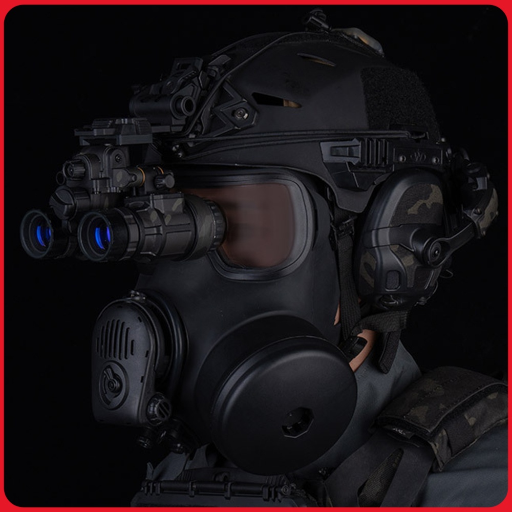 Prop En Cosplay - ガスマスク用フィルターカートリッジ、ナイロン製、黒色。コスプレ、ハロウィン、戦闘ゲーム、映画の小道具として使用。