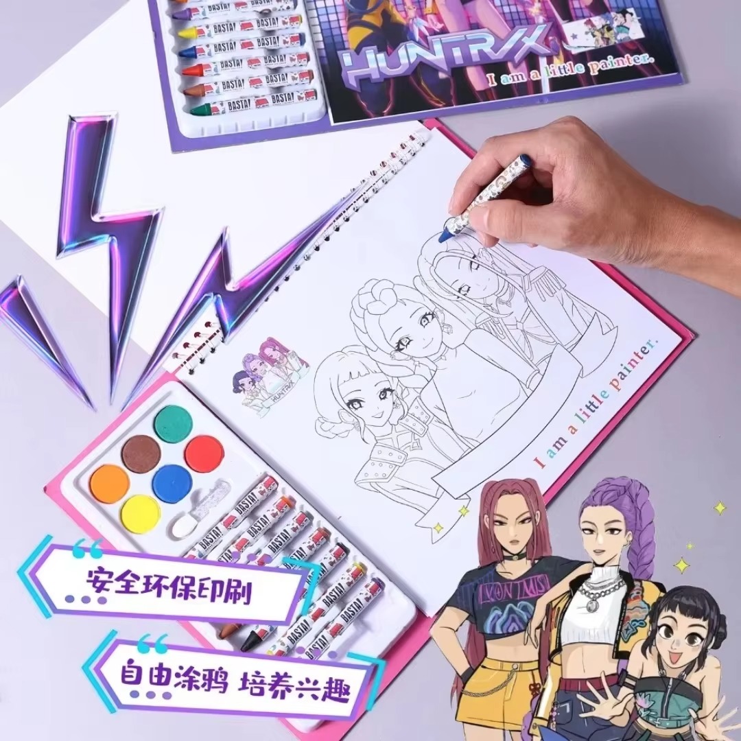 新品のかわいいアニメ塗り絵、アートブック、安全な塗料付きの塗 - Cosplay Prop Paint のレビューと価格